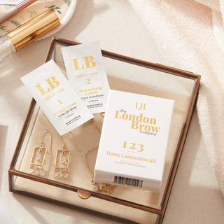 Home brow lamination kit and patch testing from the london brow company