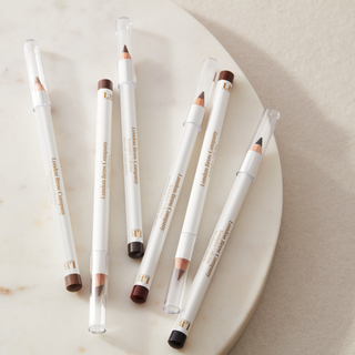 London Brow company natural brow pencils on a display block