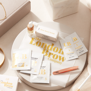 At-home brow lamination kit with everything needed for one professional-looking treatment. Includes aftercare, tools, and is vegan, natural, UK-made.