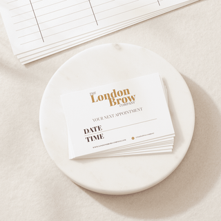 Client Brow Lamination Appointment Cards & Aftercare Cards x 50 - The London Brow Company