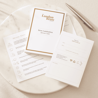 London Brow Lamination Aftercare Leaflets x 25 - The London Brow Company