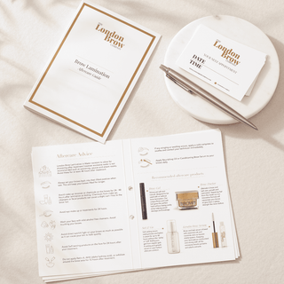 London Brow Lamination Aftercare Leaflets x 25 - The London Brow Company