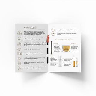 London Brow Lamination Aftercare Leaflets x 25 - The London Brow Company