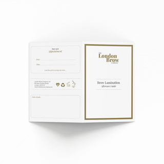 London Brow Lamination Aftercare Leaflets x 25 - The London Brow Company
