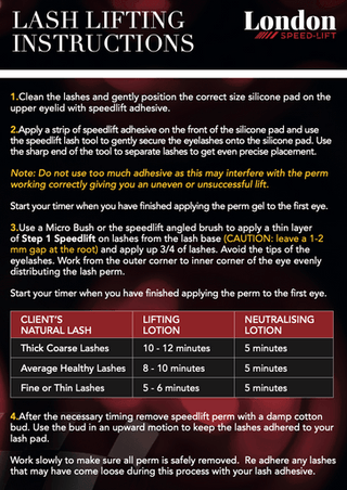 London Speed-Lift Lash Lifting Instructions - The London Brow Company