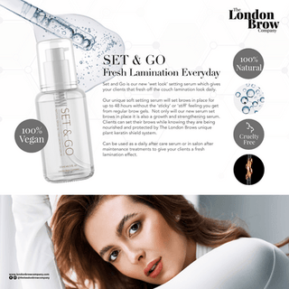 Social Media Marketing Images - Set & Go Serum - The London Brow Company
