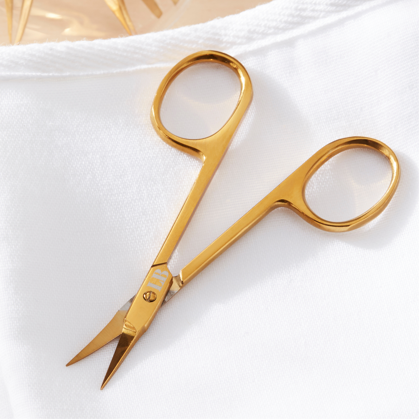 Gold Lightweight Curved Pro Brow Scissors