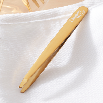 Gold Angled Luxury Precision Brow Tweezers