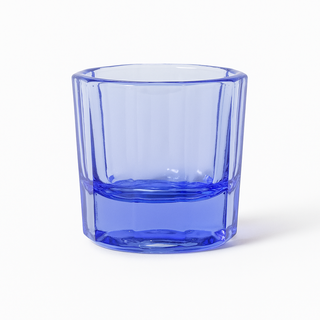 Blue glass dappen dish – professional reusable mixing bowl