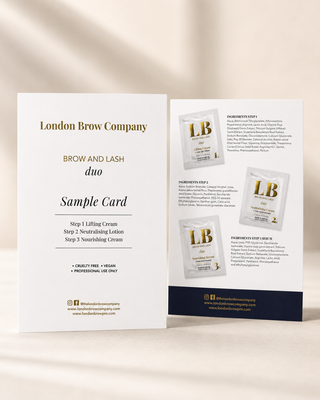 DUO Brow Lamination & Lash Lift Sample Card