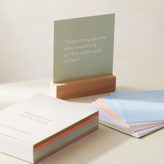 Motivational Quote Cards with Wooden Stand | London Brow Company