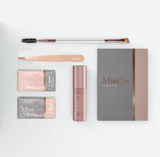 Home Brow Lamination Gift Set with Tools and Brow Care Serum