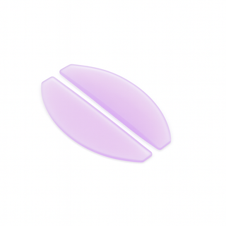 Purple flat korean lash lifting shields on a white background