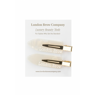 Packaging of London Brow Company luxury beauty tools on a white background