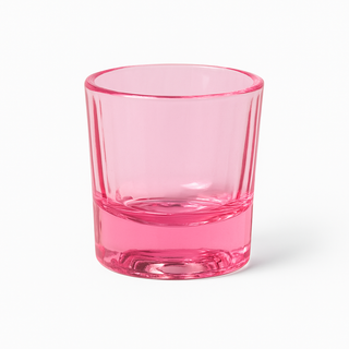 Pink glass dappen dish for mixing tint, henna, lash lift lotions or nail liquids