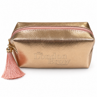 Rose Gold London Brow Makeup Bag