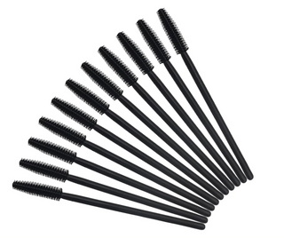 Silicone Soft Mascara Wands - 50 pcs Gold or Black