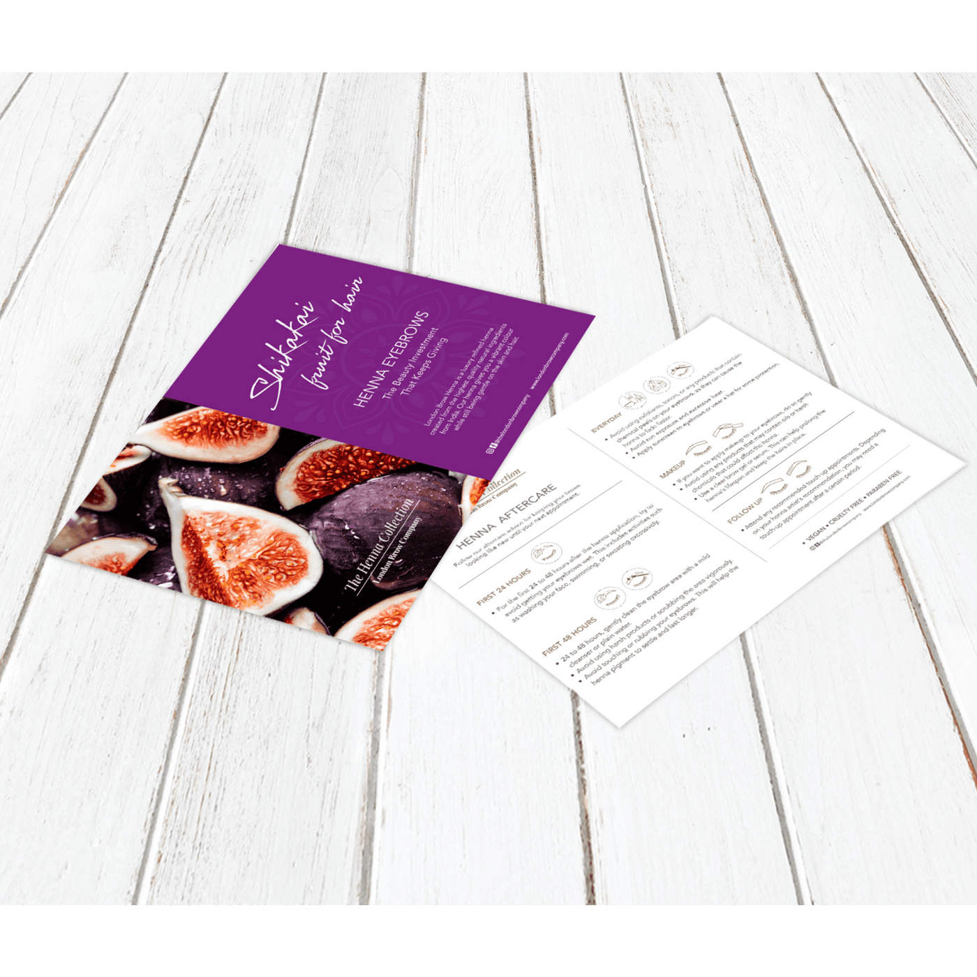 Brow Henna Information and Aftercare Cards - The London Brow Company