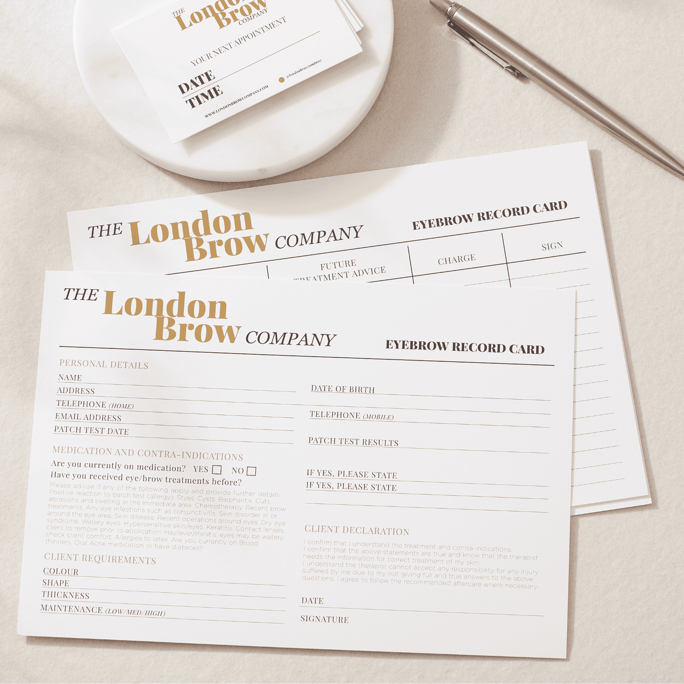 Client Brow Consultation Cards - Eyebrows : 20 - The London Brow Company