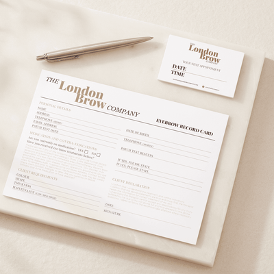 Client Consultation Cards - Eyebrows : 20 - The London Brow Company
