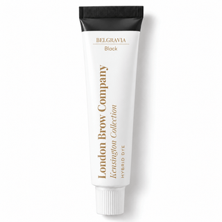 London Brow Hybrid Brow Dye in Black, professional 15ml brow dye tube