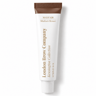 London Brow Hybrid Brow Dye in Medium Brown, professional 15ml brow dye tube