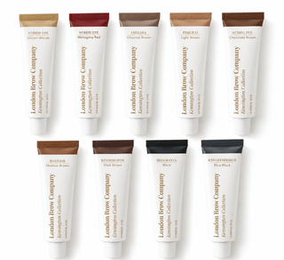 London Brow Hybrid Brow Dye complete nine-shade professional colour range