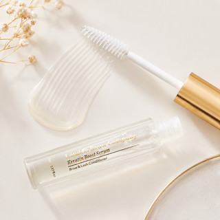 Texture swatch of London Brow Keratin Brow & Lash Boost Serum