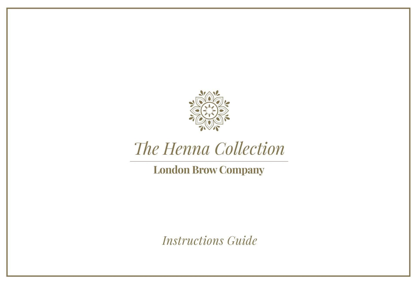 Downloadable henna instructions - The London Brow Company
