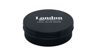 London Brow Lash Glue Balm comes in a neat air tight seal tin perfect eyelashes every time with London Brow Lash Glue Balm