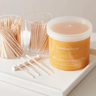 London Brow Luxury Silk Gold Warm Wax 450g professional waxing pot
