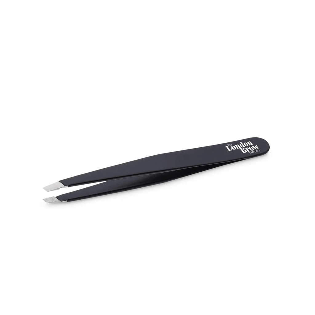 London Brow Precision Slanted Brow Tweezers - Black – The London Brow ...