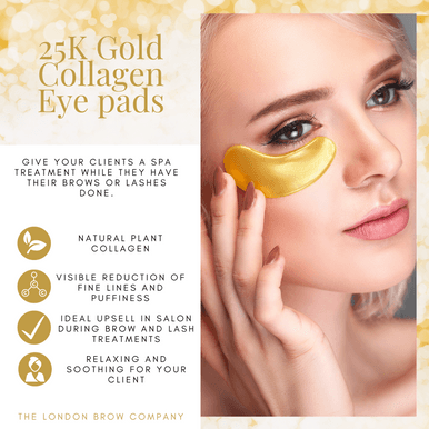 Social Media Marketing Images - 24K Gold Eye Masks - The London Brow Company