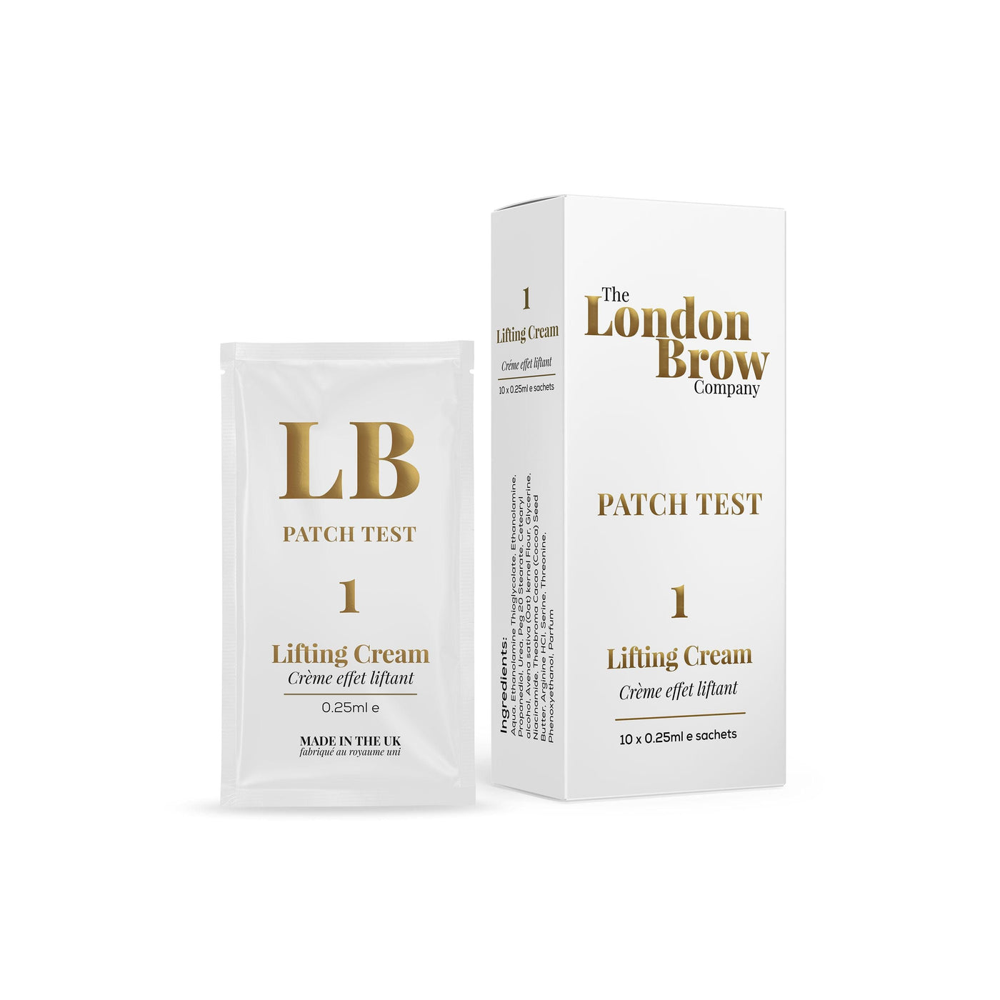 Step 1 Patch Test Sachets - London Brow Lamination - The London Brow Company